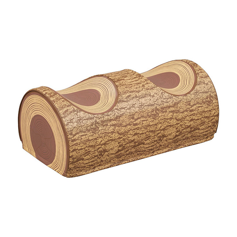 ECR4Kids SoftZone Tree Log Half Saddle Seat, 12in, Chocolate Image