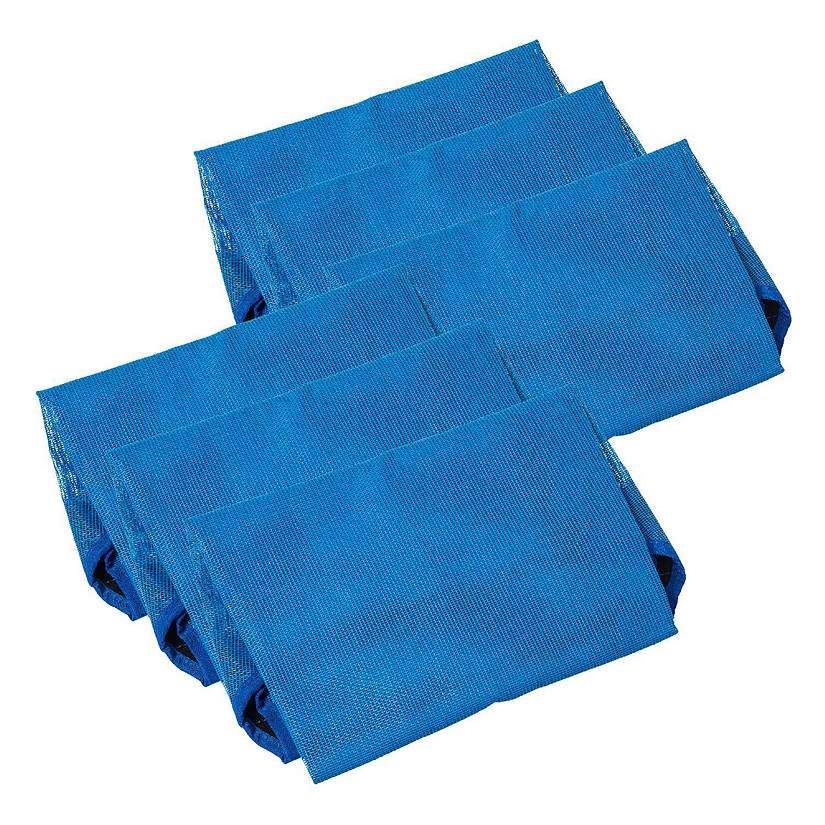 ECR4Kids Stackable Kiddie Cot Standard Fabric, Ready-to-Assemble<br/>, Blue, 6-Pack Image