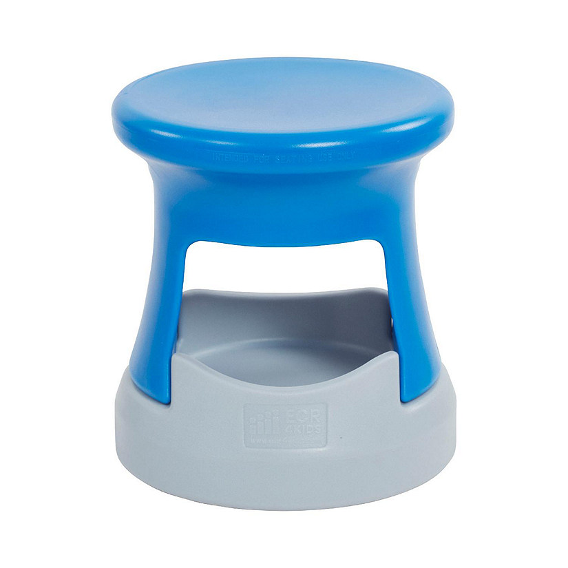 ECR4Kids Storage Wobble Stool, 15in Seat Height, Active Seating, Blue/Light Grey Image
