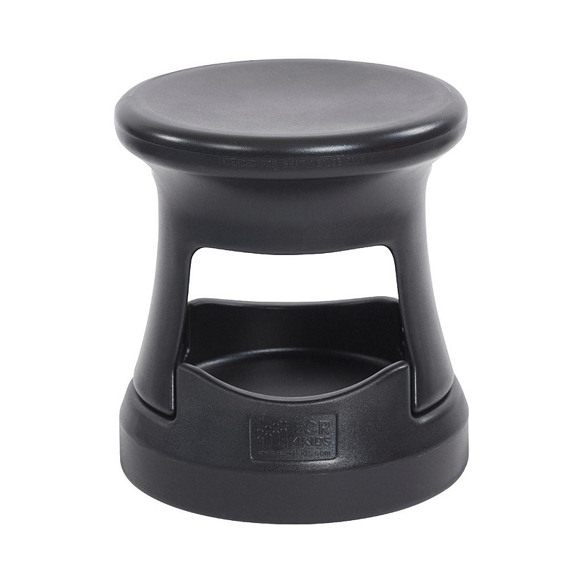 ECR4Kids Storage Wobble Stool, 15in Seat Height, Black Image