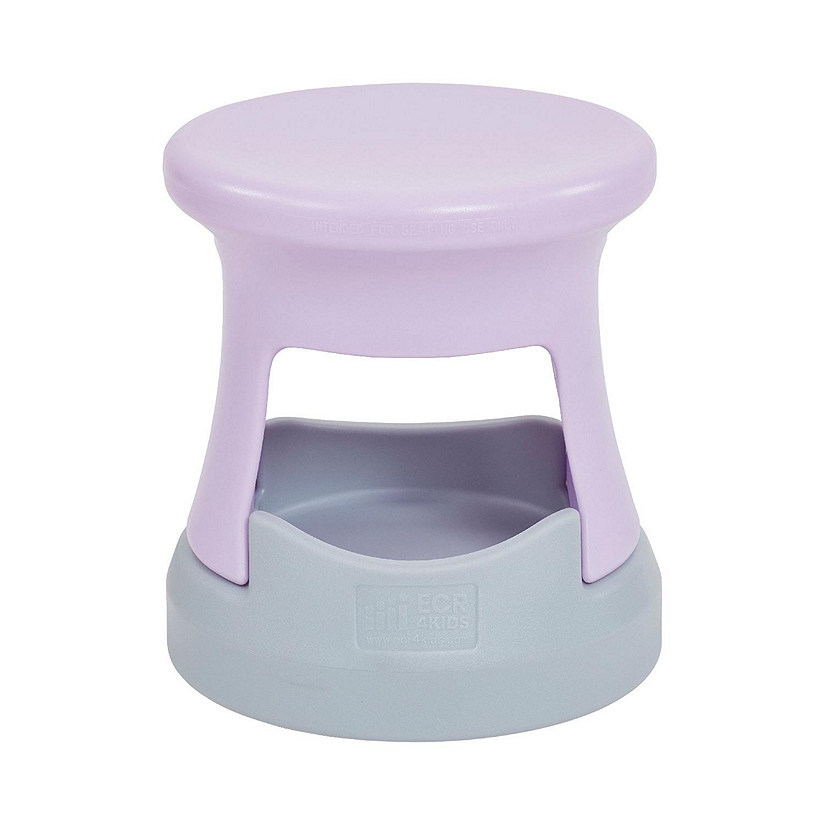 ECR4Kids Storage Wobble Stool, 15in Seat Height, Light Purple/Light Grey Image