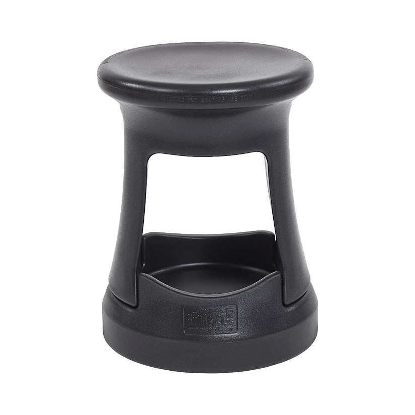 ECR4Kids Storage Wobble Stool, 18in Seat Height, Active Seating, Black Image
