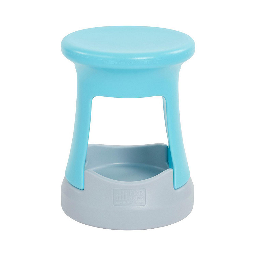 ECR4Kids Storage Wobble Stool, 18in Seat Height, Cyan/Light Grey Image