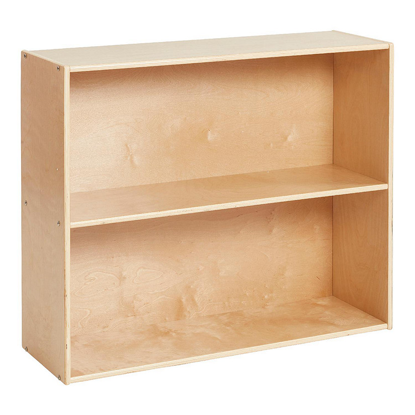 ECR4Kids Streamline 2-Shelf Storage Cabinet, 30in, Kid's Bookshelf, Natural Image