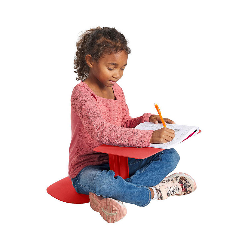 ECR4Kids The Surf Portable Lap Desk, Flexible Seating, Red, 10-Pack Image