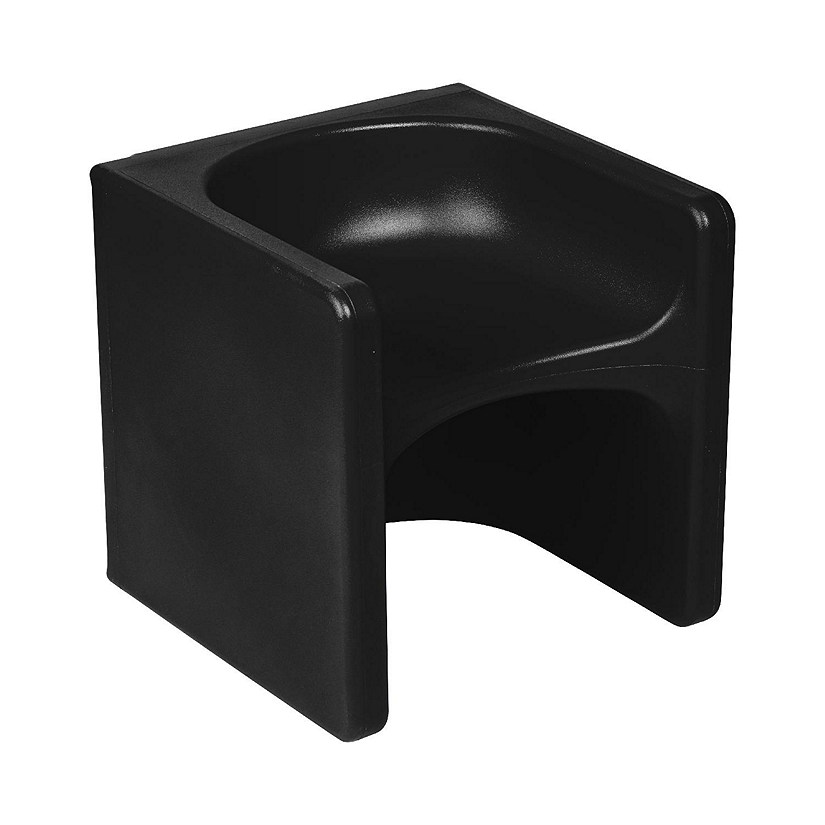 ECR4Kids Tri-Me 3-In-1 Cube Chair, Kids Furniture, Black Image