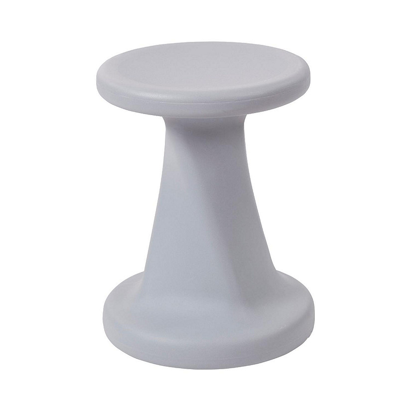 ECR4Kids Twist Wobble Stool, 18in Seat Height, Active Seating, Light Grey Image