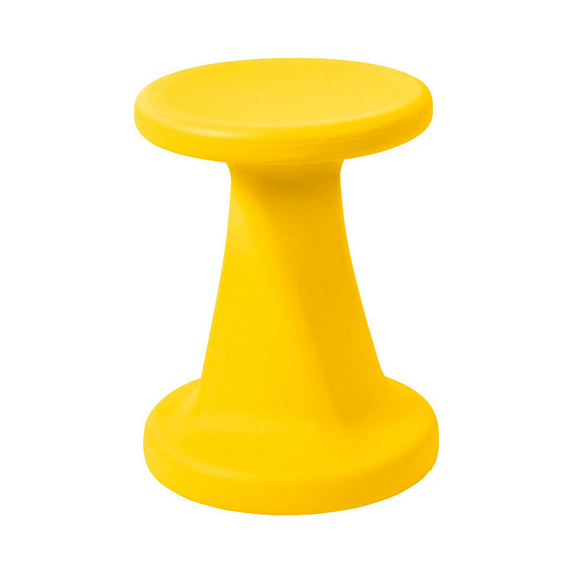 ECR4Kids Twist Wobble Stool, 18in Seat Height, Yellow Image