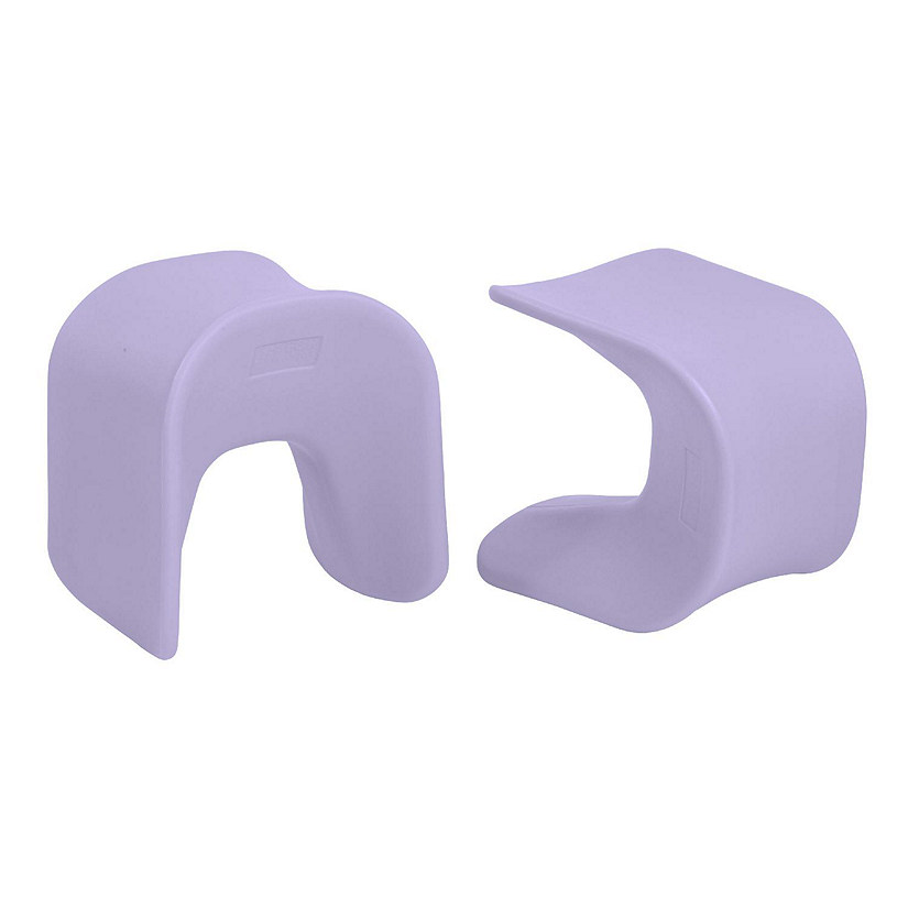 ECR4Kids Wave Seat, 18in - 19.6in Seat Height, Perch Stool, Light Purple, 2-Pack Image