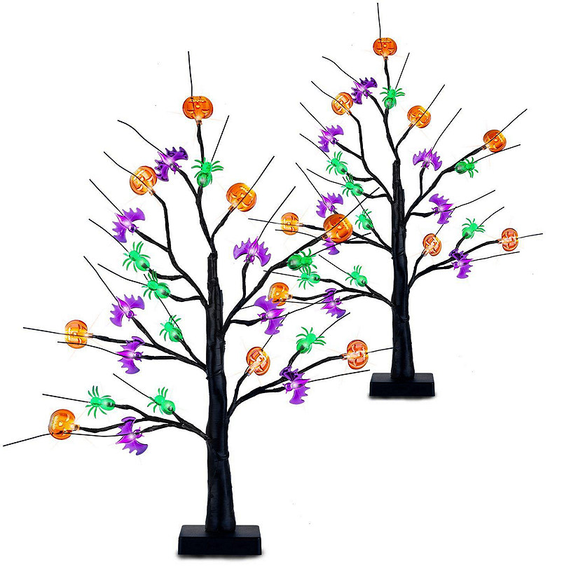 Edge Collections - 1.97' - Black - Whimsical Lighted Halloween Tree Decor with Adjustable Twigs! Image