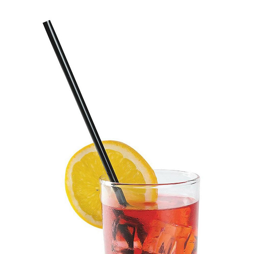 Edge Collections  - 10.25" - Black Paper Wrapped Straw! Image