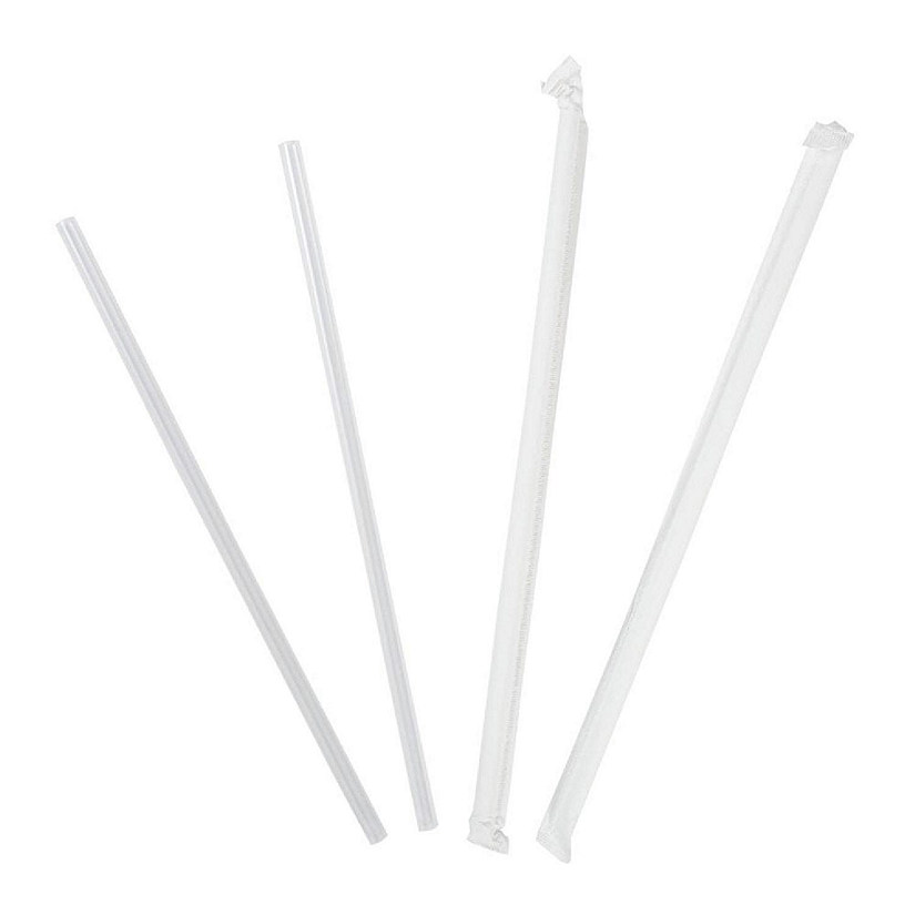 Edge Collections  - 10.25" - Clear Paper Wrapped Straws! Image