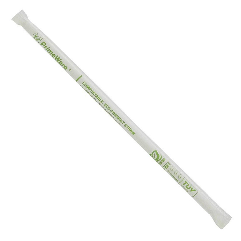 Edge Collections  - 10.25" - Clear - Wrapped Cellulosic Compostable Straws! Image