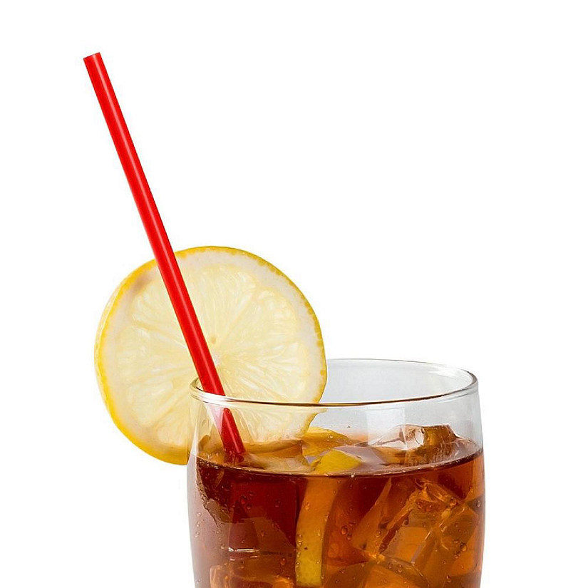 Edge Collections  - 10.25" - Red Paper Wrapped Straws! Image
