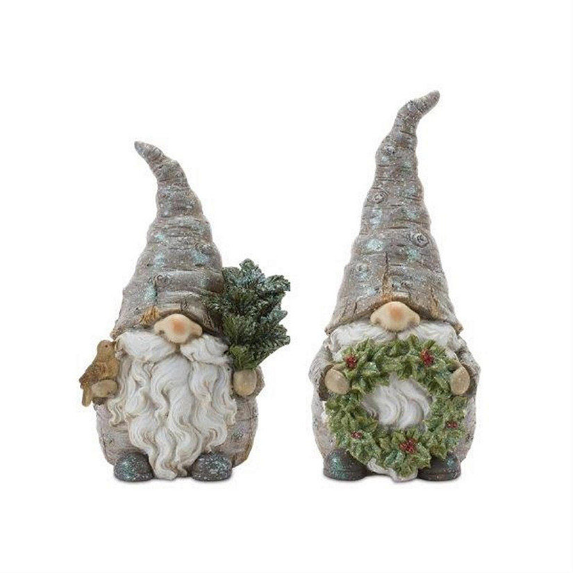Edge Collections - 10" - Brown with Green - Pine Tree Gnome Figurine! Image