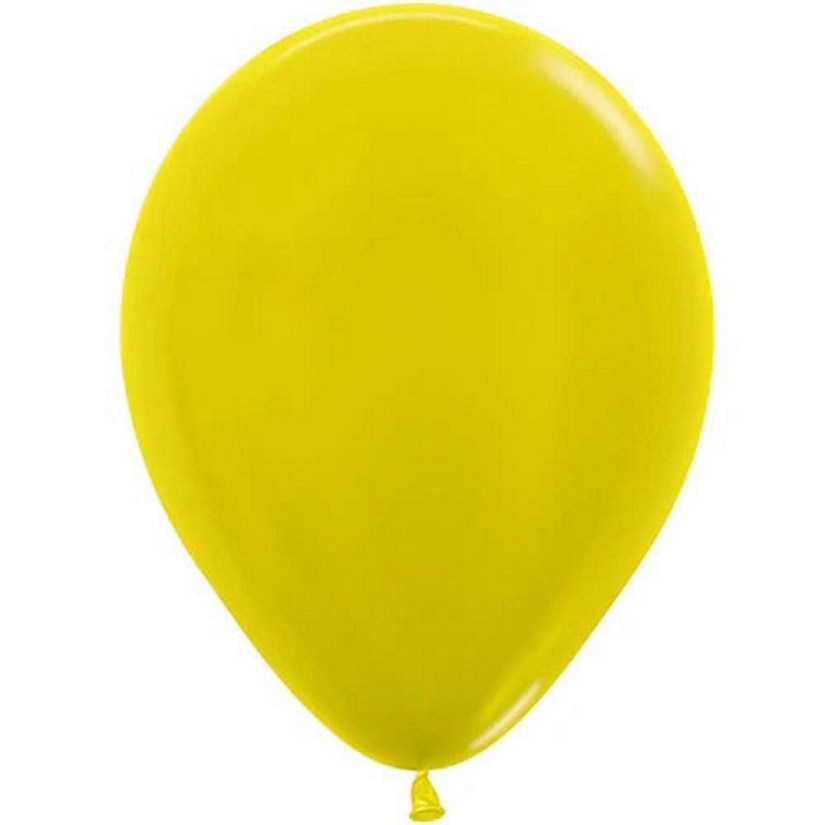 Edge Collections - 11" - Yellow - Metallic Balloons Image