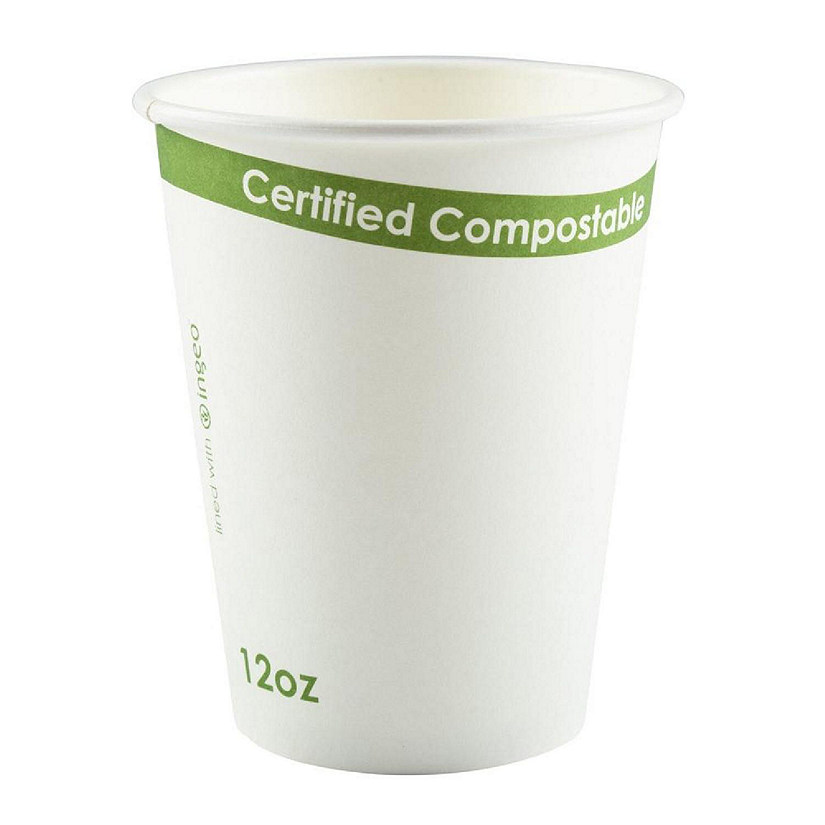 Edge Collections  - 12" - White - Compostable Cup PLA Lined! Image