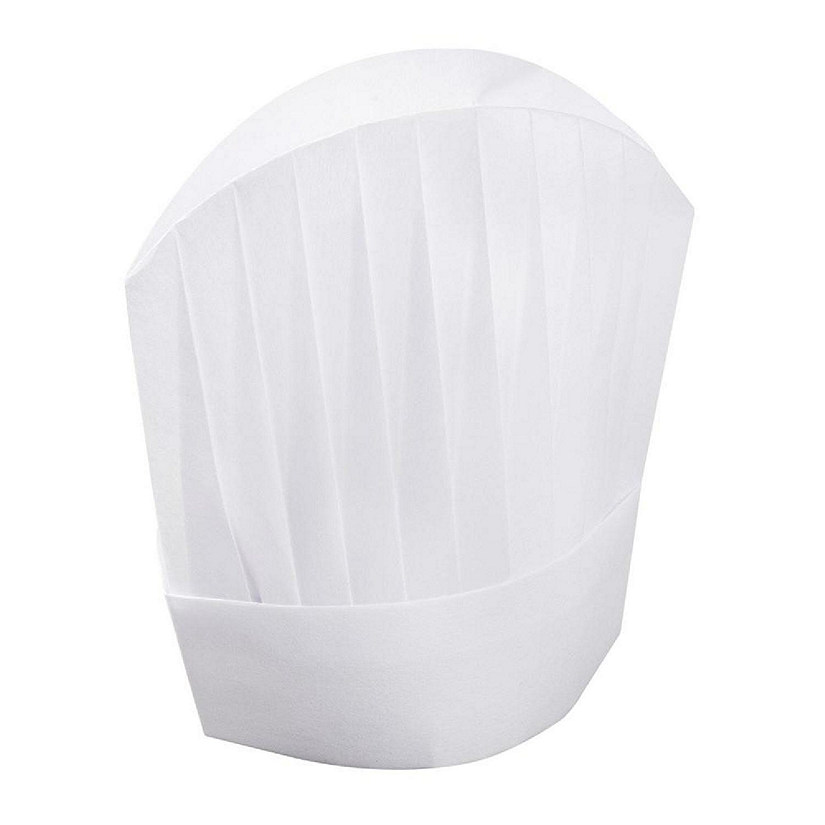 Edge Collections  - 12" - White - Viscose Pleated Chef Hats! Image