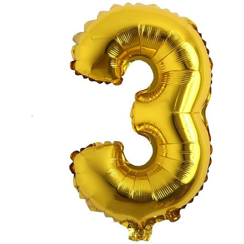 Edge Collections - 16" - Gold - Foil Numbers 3 Image