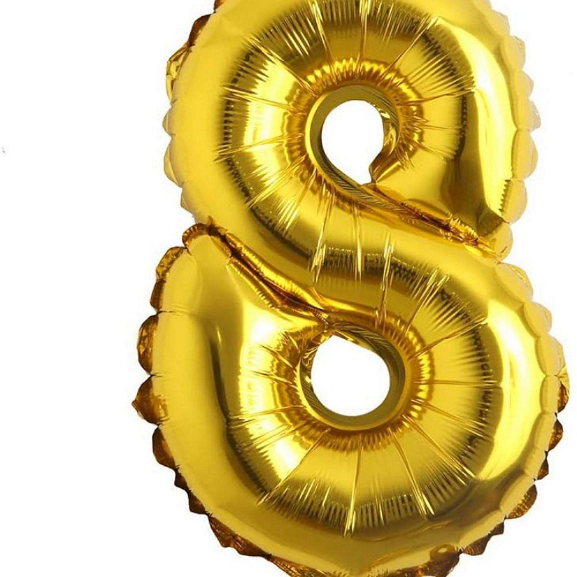 Edge Collections - 16" - Gold - Foil Numbers 8 Image