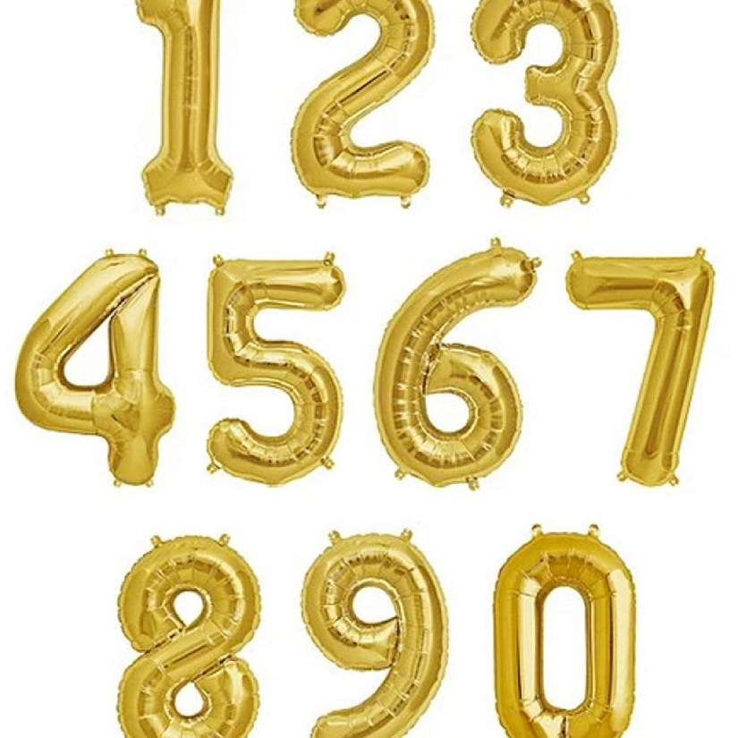 Edge Collections - 16" - Gold - Foil Numbers Image