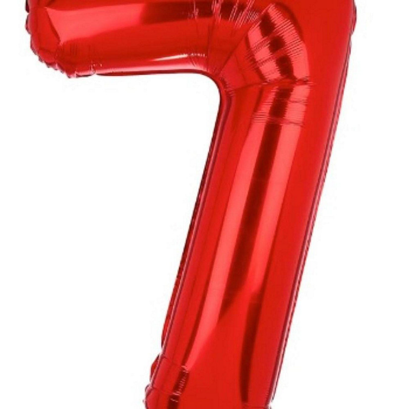 Edge Collections - 16" - Red - Foil Number 7 Image