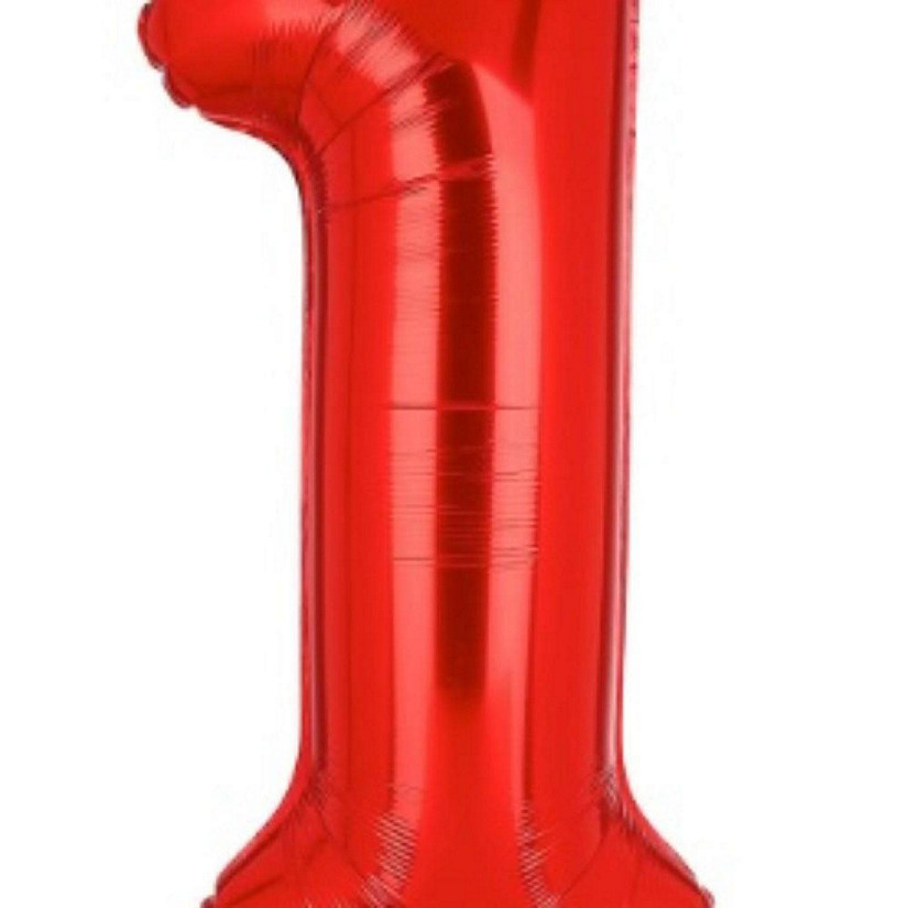 Edge Collections - 16" - Red - Foil Numbers 1 Image