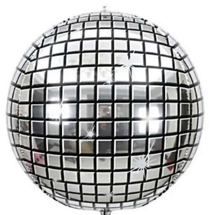 Edge Collections - 16" - Silver - Disco Ball Balloon Image