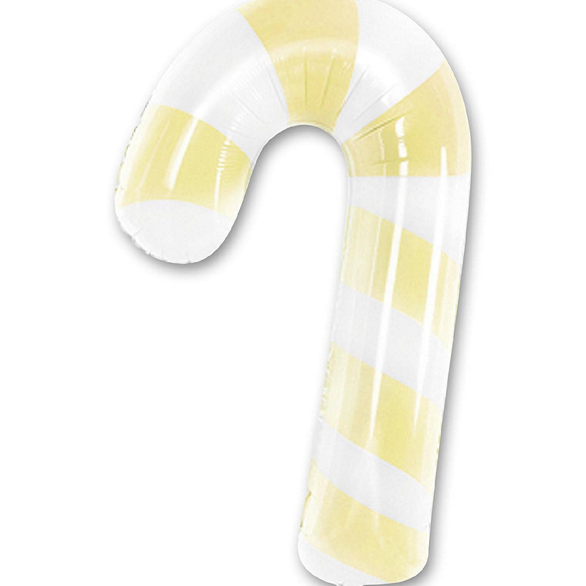 Edge Collections - 16" - Yellow - Candy Cane Balloons Image
