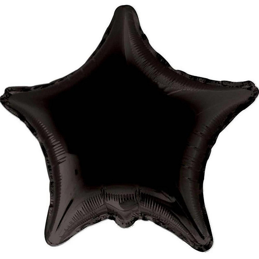 Edge Collections - 18" - Black - Star Foil Balloon Image