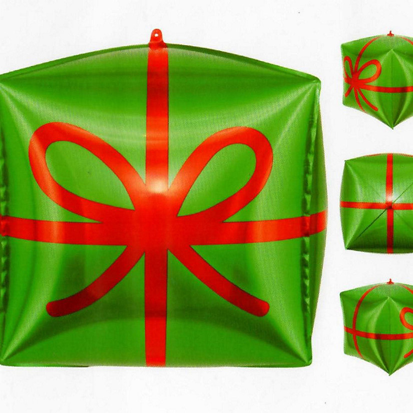 Edge Collections - 18" - Green Christmas Present Balloon Image