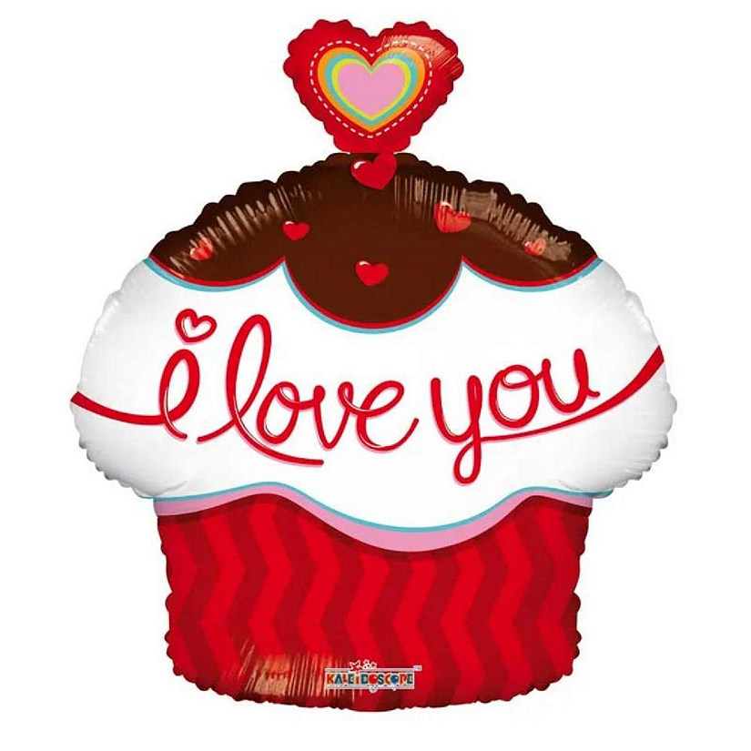Edge Collections - 18" - Multicolor - Cupcake Balloon Image