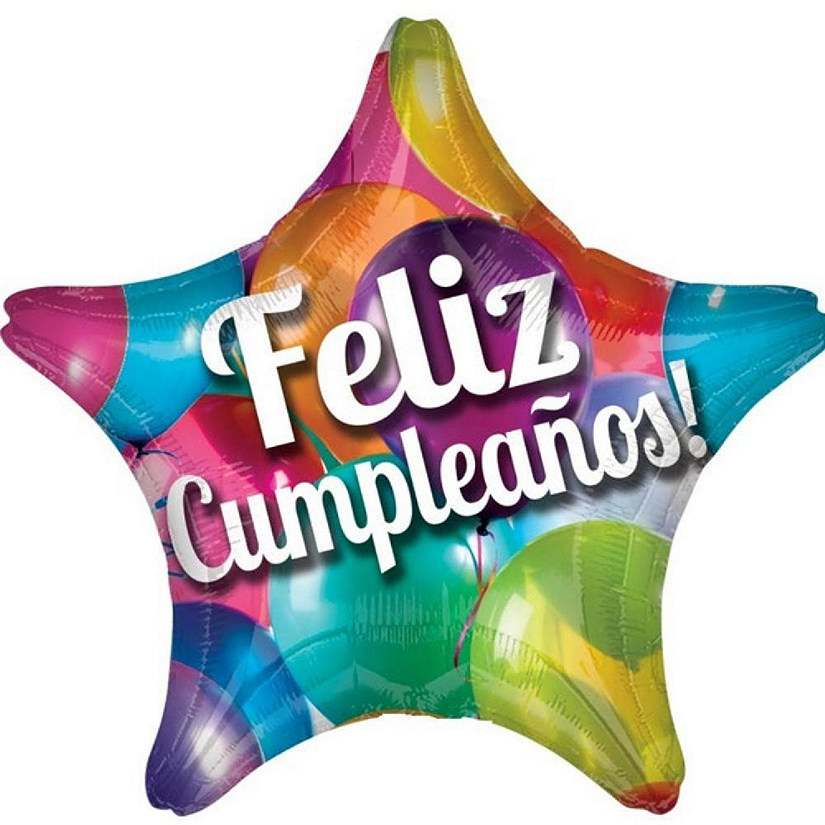 Edge Collections - 18" - Multicolor - Star-Shaped Foil Balloons Image