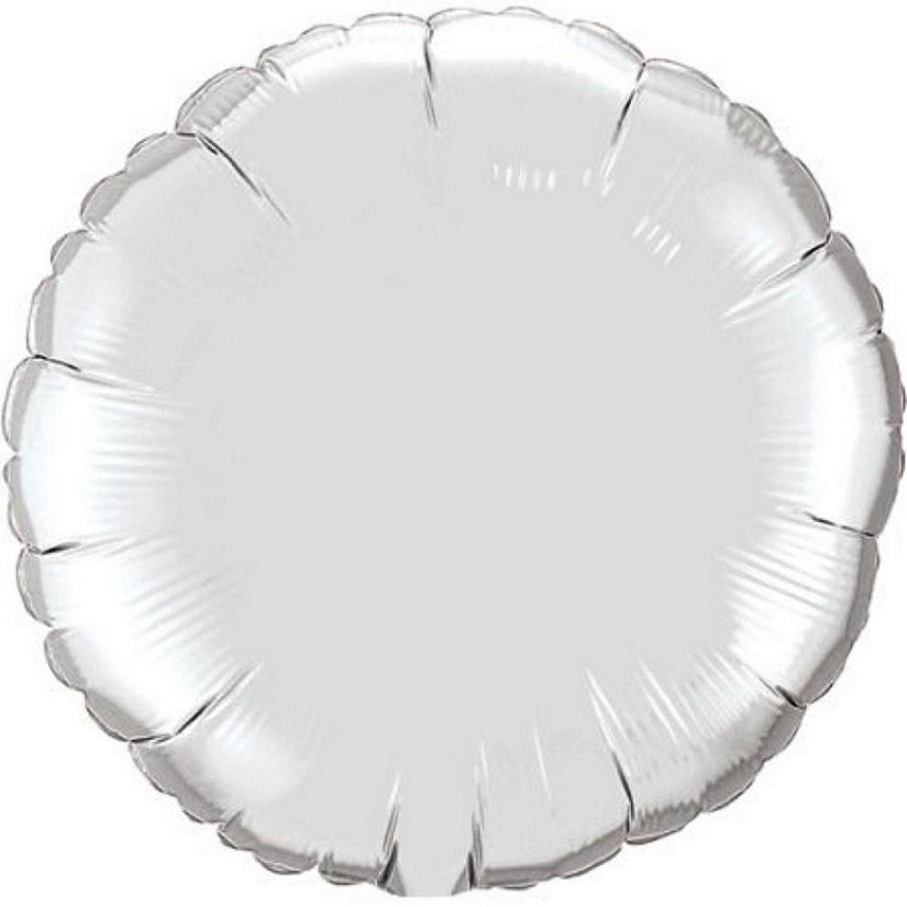 Edge Collections - 18" - Solid Round Silver Balloon Image
