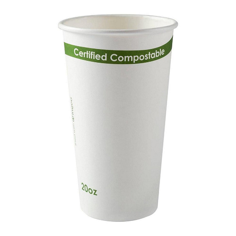 Edge Collections  - 20" - White Compostable Cup PLA Lined! Image