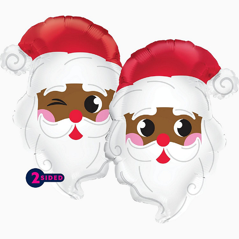 Edge Collections - 22" - Multicolor - Santa Head Balloon Image