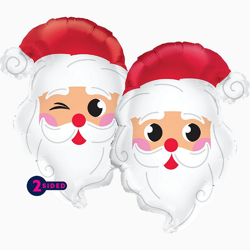 Edge Collections - 22" - Multicolor - Santa Head Balloon Image