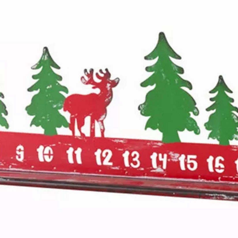 Edge Collections - 23.5"x 5.5" - Red - Charming Christmas Countdown Figurine! Image