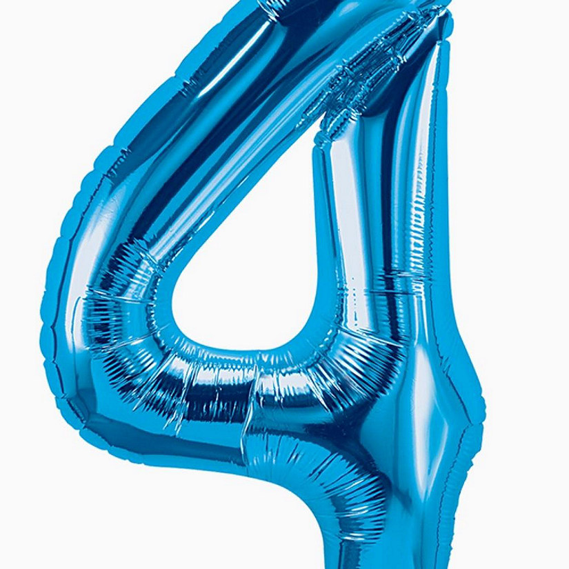 Edge Collections - 26" - Blue - Foil Numbers 4 Image