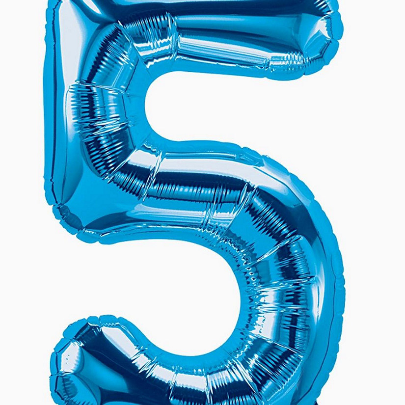 Edge Collections - 26" - Blue - Foil Numbers 5 Image
