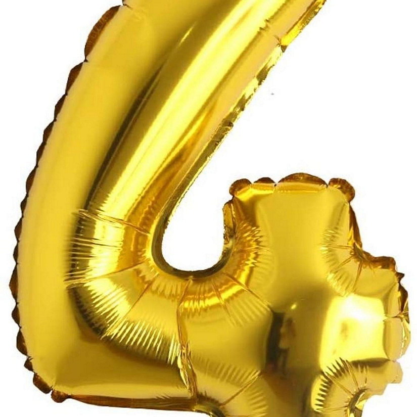 Edge Collections - 26" - Gold - Foil Celebration Numbers 4 Image