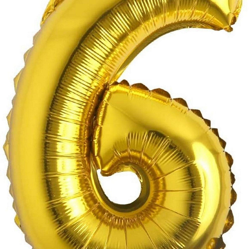 Edge Collections - 26" - Gold - Foil Number 6 Image