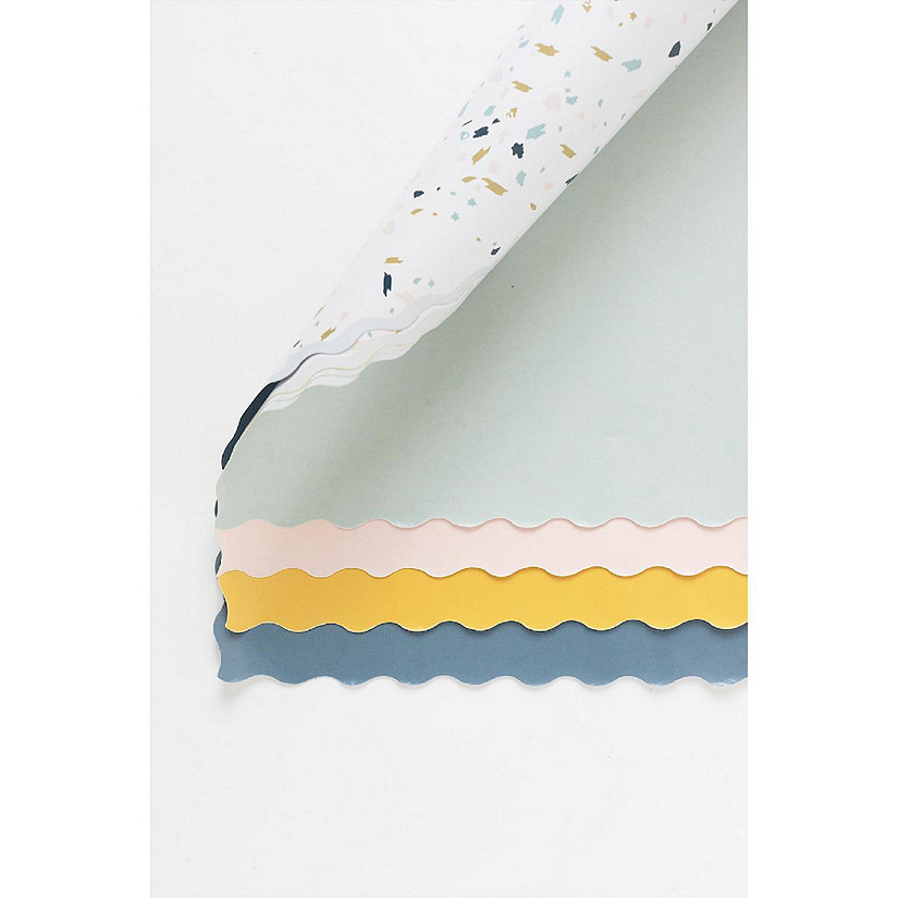 Edge Collections - 27.5&amp;#8221; x 38.5&amp;#8221; - Multicolor - Terrazzo Gift Wrap Two-Sided 4 Sheets! Image