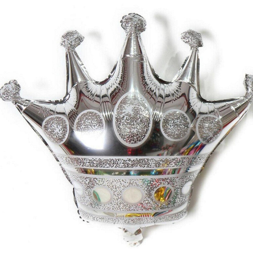 Edge Collections - 30" - Silver Crown Balloon Image