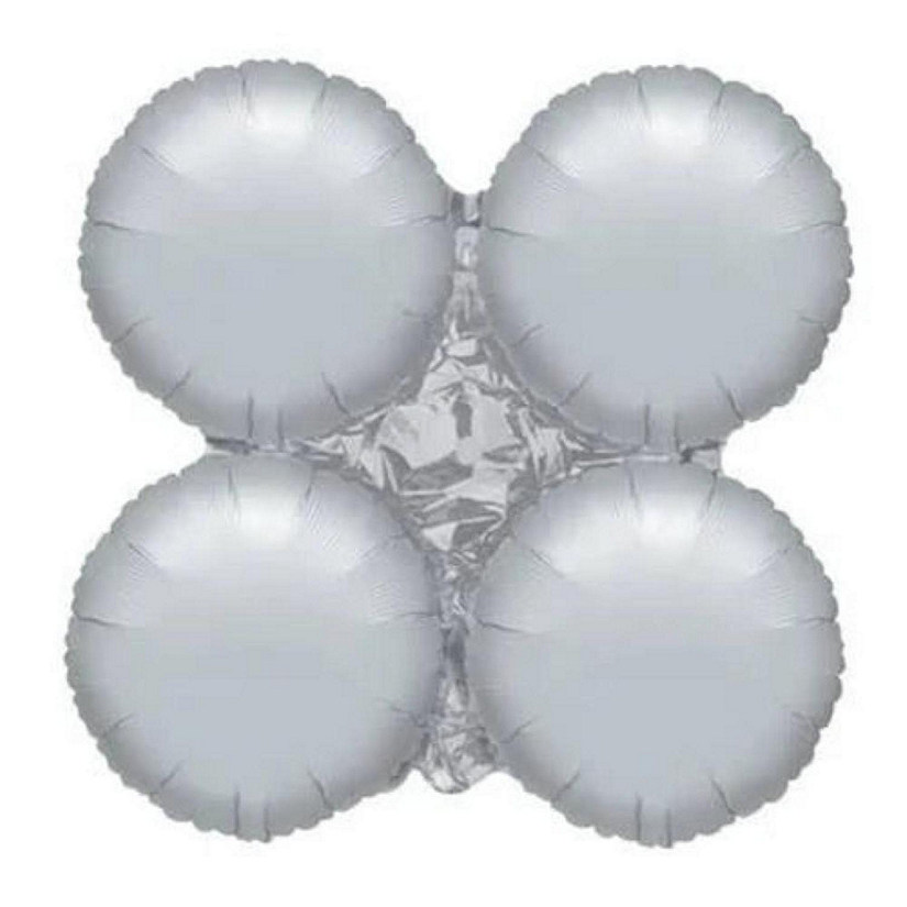 Edge Collections - 30" - Silver - Quad Arch Balloons Image