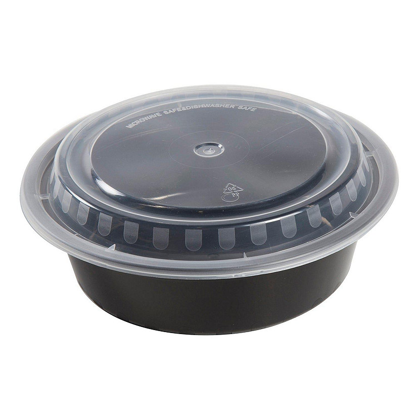 Edge Collections  - 32" - Round Black Containers and Lids! Image