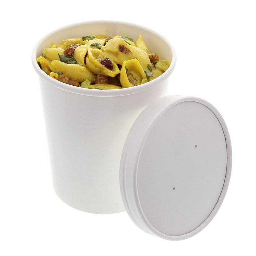 Edge Collections  - 32" - White Paper Food Container &amp; Lid Combo! Image