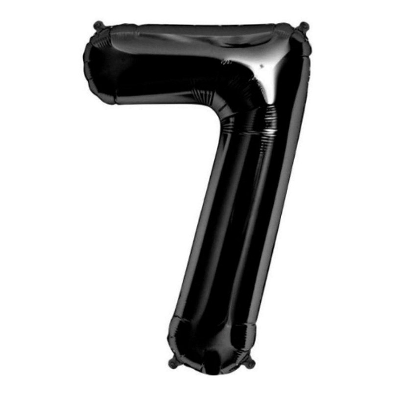 Edge Collections - 34" - Black - Elegant Foil Numbers 7 Image