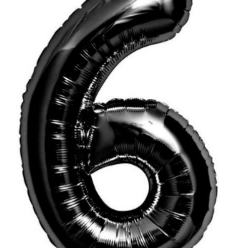 Edge Collections - 34" - Black - Foil Number 6 Image