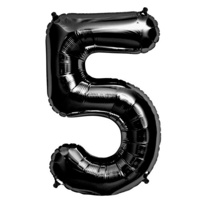 Edge Collections - 34" - Black - Foil Numbers 5 Image